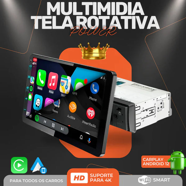 CENTRAL MULTIMIDIA UNIVERSAL WIifi Android 12" Tela Flutuante TouchScreen + Câmera de Ré